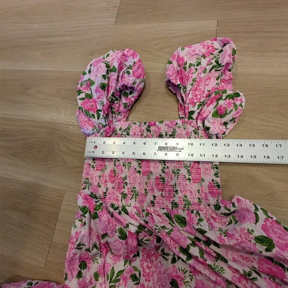 Show Me Your MuMu Pink Floral Midi Dress - Picture 6 of 7